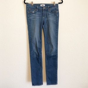 Paige Skyline Skinny Light Wash Mid Rise Jeans 26